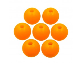 Koraliki Kule Kulki Akrylowe 10mm 10 szt Pomarańcz Neon