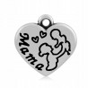 ZAWIESZKA serce MAMA 16x16mm k. srebrny 1szt stal