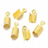 Końcówka rzemienia sznurka 13x5mm 10szt k. złoty