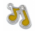 Zawieszka emaliowana z cyrkonią NUTKA nuta 20x13mm