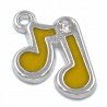 Zawieszka emaliowana z cyrkonią NUTKA nuta 20x13mm