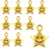 ZAWIESZKI CHARMS GWIAZDKI ZAWIESZKA GWIAZDA GWIAZDKA UŚMIECH ZŁOTA 12szt