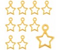 ZAWIESZKI CHARMS GWIAZDKI ZAWIESZKA GWIAZDA GWIAZDKA WISIOREK ZŁOTA 12szt