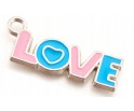 Zawieszka emaliowana napis LOVE 32x11x2mm 1szt