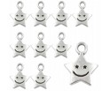 ZAWIESZKI CHARMS GWIAZDKI ZAWIESZKA GWIAZDA GWIAZDKA UŚMIECH 12szt