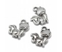 Zawieszka metalowa LISEK 15x12mm CHARMS 4szt