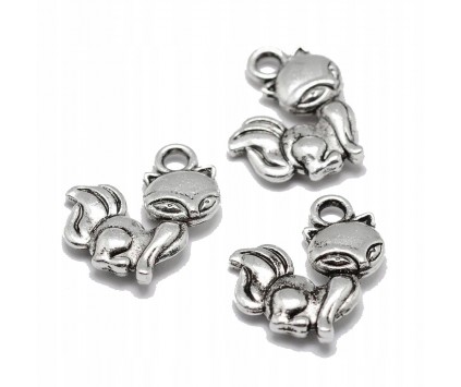 Zawieszka metalowa LISEK 15x12mm CHARMS 4szt