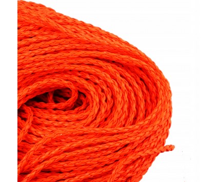 RZEMIEŃ PLECIONY 3mm NEONOWY POMARAŃCZOWY 1metr