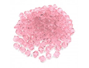 Koraliki Szlifowane Diamenciki 8mm 100szt Różowe Jasne