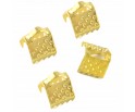 Końcówka rzemienia wstążki 6x8x5mm 14szt k. złoty
