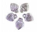 Zawieszka serduszko 12x8mm k. srebro antyk 10szt