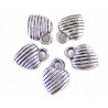 Zawieszka serduszko 12x8mm k. srebro antyk 10szt