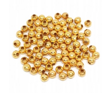 Kule kuleczki dystansowe 4mm kolor złoty 100szt