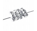 PRZEKŁADKI Z CYRKONIAMI 6mm 10szt crystal