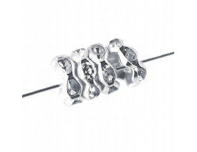 PRZEKŁADKI Z CYRKONIAMI 6mm 10szt crystal