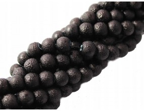 KORALIKI PERŁY SZKLANE GNIECIONE 8mm SZNUR 52szt