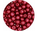 PERŁA PERŁY PEREŁKI SZKLANE 6mm wiśniowy 30szt