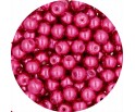 PERŁA PERŁY PEREŁKI SZKLANE 6mm róż ciemny 30szt