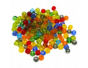 KORALIKI DROBNE SEEDS 4mm SZKLANE 20 gram MIX