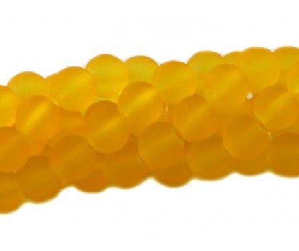 KORALIKI MROŻONE SZNUR 8mm SZKLANE 52szt mleczne