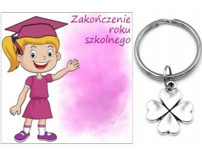 Brelok Koniczyna Upominek Zakończenie Roku Dziewczynka