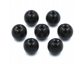 Koraliki szklane powlekane 8mm czarne 14szt