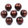 PERŁY SZKLANE perła szklana 8mm brązowe c. 14szt