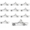ZAWIESZKI CHARMS SAMOCHÓD AUTO ZAWIESZKA WISIOREK DO BRELOKA 27mm 12sz