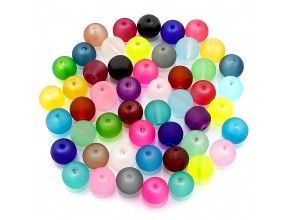 Koraliki MROŻONE Szklane 8mm mix HURT 50szt