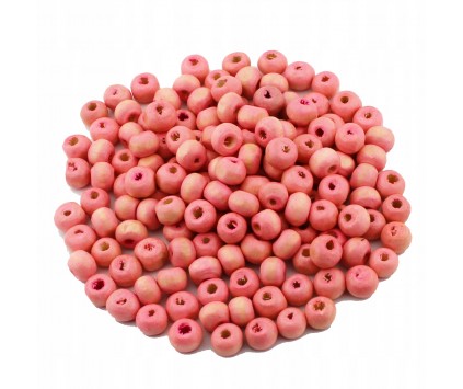 KORALIKI DREWNIANE DREWNO RÓŻ JASNY 6mm 150szt