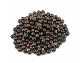 KORALIKI DREWNIANE DREWNO BRĄZ 6mm 150szt