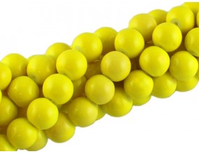 KORALIKI SZKLANE POWLEKANE sznur 8mm 50 sztuk kula