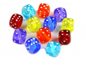 KOSTKI DO GRY Koraliki 8x8x8mm mix kolorów 10szt.