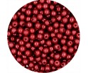 PERŁA PERŁY PEREŁKI SZKLANE 4mm bordowy 50 szt