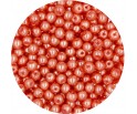PERŁA PERŁY PEREŁKI SZKLANE 4mm pomarańcz 50szt