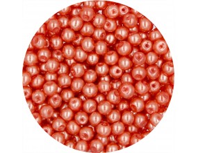 PERŁA PERŁY PEREŁKI SZKLANE 4mm pomarańcz 50szt