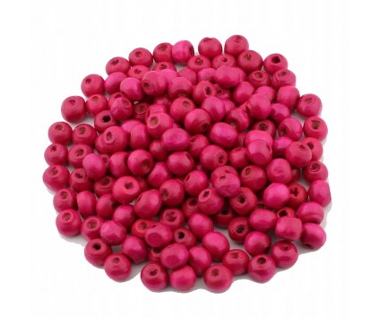KORALIKI DREWNIANE DREWNO RÓŻOWY 6mm 150szt
