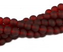 KORALIKI MROŻONE SZNUR 8mm SZKLANE 52szt burgund