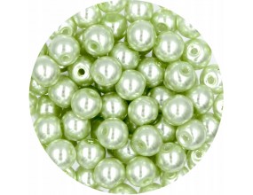 PERŁA PERŁY PEREŁKI SZKLANE 6mm zielony j. 30sztuk