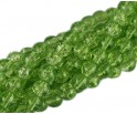 Koraliki SZKLANE CRACKLE 8mm SZNUR 52szt zielony j