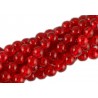 Koraliki SZKLANE CRACKLE 8mm SZNUR 52szt czerwony