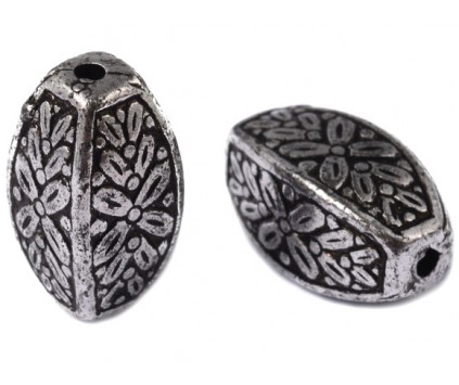 PRZEKŁADKA OZDOBNA 13x7x7mm srebro antyk 8szt