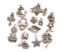 ZAWIESZKI MIX SREBRO ANTYCZNE od 10 do 25 mm 10szt