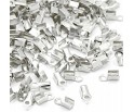 KOŃCÓWKA ZAKOŃCZENIE SZNURKA 6x3mm k.srebrny 50szt