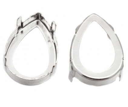OPRAWA DO KABOSZONÓW 18x13mm ŁZA ŁEZKA 2 sztuki