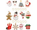 ZAWIESZKI CHARMS DO BRANSOLETEK PREZENT NA ŚWIĘTA MIKOŁAJKI ZESTAW 12+12