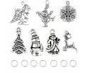 ZAWIESZKI CHARMS DO BRANSOLETEK PREZENT NA ŚWIĘTA MIKOŁAJKI ZESTAW 7+7