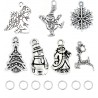 ZAWIESZKI CHARMS DO BRANSOLETEK PREZENT NA ŚWIĘTA MIKOŁAJKI ZESTAW 7+7