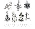 ZAWIESZKI CHARMS DO BRANSOLETEK PREZENT NA ŚWIĘTA MIKOŁAJKI ZESTAW 7+7
