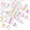 KORALIKI DO RÓŻAŃCA SERCA Z POŁYSKIEM AB RÓŻANIEC WALENTYNKI 8x8mm 50szt